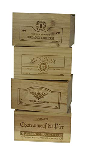 ZonaWine - Lote 4 Cajas/6 Botellas Vino en Madera-Logos Variados. Alto 19-26-35 cm Fondo. ZonaWine - Lote 4 Cajas/6 Botellas Vino en Madera-Logos Variados. Alto 19-26-35 cm Fondo.