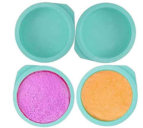 ZSWQ Molde Redondo de Silicona para Tartas, 15 cm, sin BPA, Antiadherente, 4 Unidades