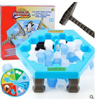 1 juego de pingüino salvador, trampa de pingüino rompiendo hielo juego para niños, juguete educativo interactivo, adecuado para niños mayores de 3 años (fino 25,5 x 25,5 x 6 cm).