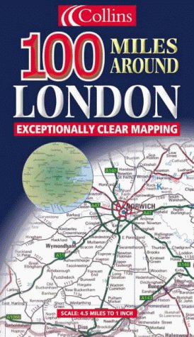 100 Miles Around London (Road Map)