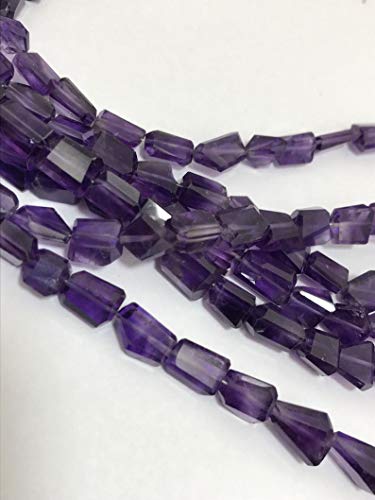 110 Cts Amethyst Step Cut Tumble 7x10 to 8x12 mm 16"/Gemstone Beads/Semi Precious Beads/Rare Beads/Gemstone Beads/Tumble Beads/Purple Beads