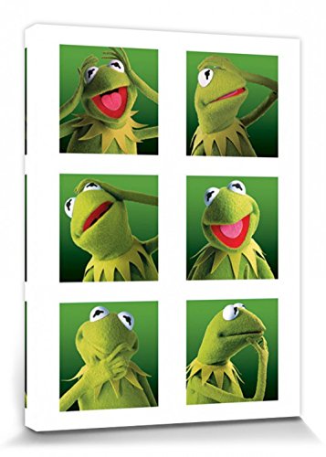 1art1 Muppets - Galería Kermit Cuadro, Lienzo Montado sobre Bastidor (80 x 60cm)