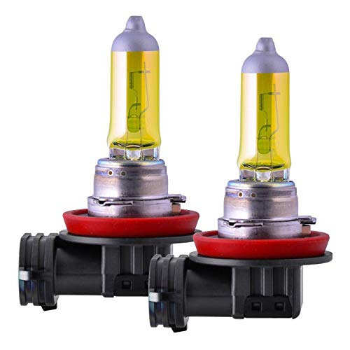 2 unidades Aqua Vision H11 - Bombillas halógenas para coche (55 W, PGJ19-2, 12 V, 3000 k, luz amarilla/amarilla)