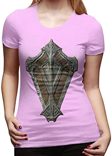 3D Shield tee Printed Soft Black T-Shirt for Woman