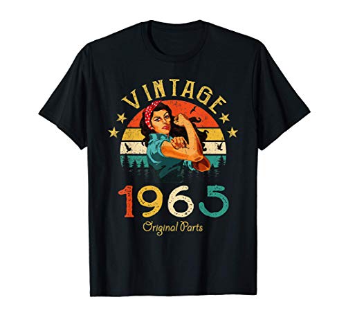 56 Años Cumpleaños Mujer Regalo Vintage 1965 Original Parts Camiseta