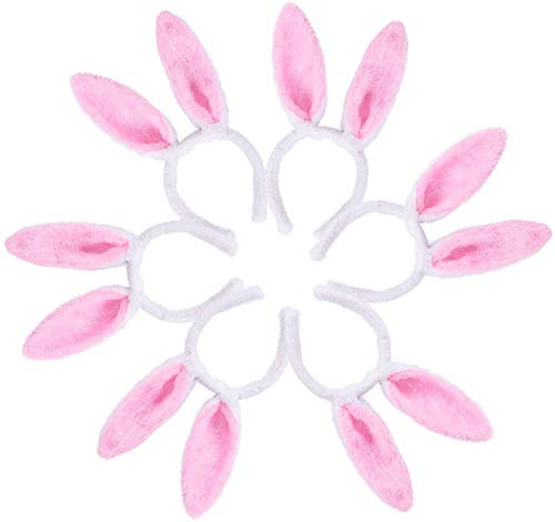 6 psc Diadema de Oreja de Coneja, Orejas de Peluche, Disfraz de Conejita, Cinta de Felpa Blanco y Rosa para Fiesta de Pascua Navidad Halloween Carnaval, Suministros de cosplay 6 psc Diadema de Oreja de Coneja, Orejas de Peluche, Disfraz de Conejita, Cinta de Felpa Blanco y Rosa para Fiesta de Pascua Navidad Halloween Carnaval, Suministros de cosplay