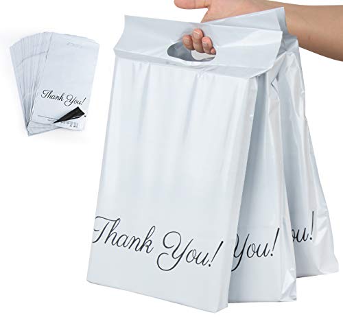 60 bolsas de correo de plástico 25 x 35 cm + 5 cm + 6 cm, bolsa de correo "Thank you" 60 bolsas de correo de plástico 25 x 35 cm + 5 cm + 6 cm, bolsa de correo "Thank you"