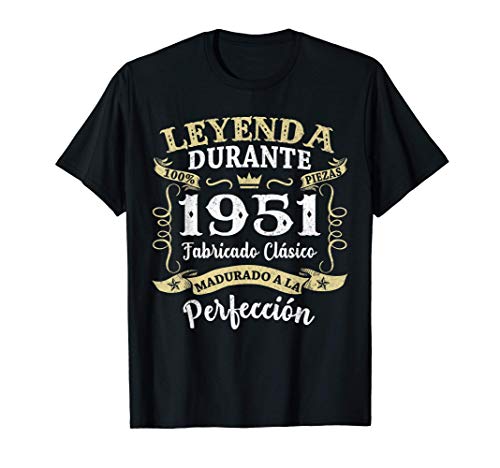 70 Años Cumpleaños Regalos Hombre Las Leyendas Nacen En 1951 Camiseta