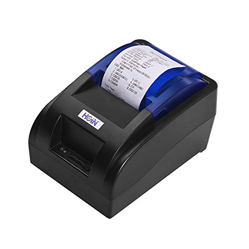 Aibecy impresora de recibos térmica portátil de 58mm USB Impresora de billetes Impreso por cable Soporte de impresión Cajón de efectivo Compatible con ESC/POS para sistemas Windows/Linux/Android