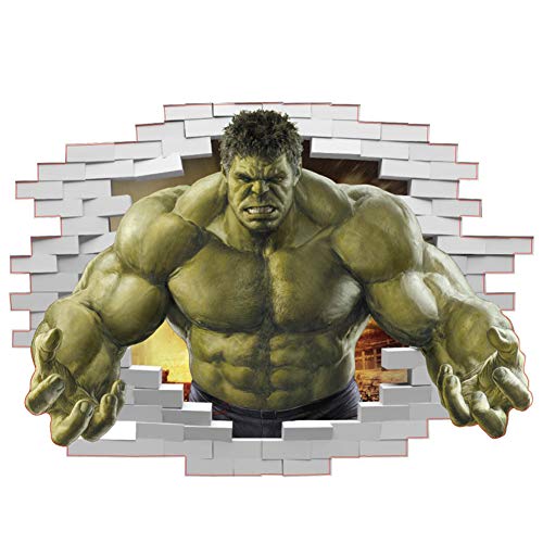Aisoway 3D Avengers Engomadas De La Pared del Increíble Hulk Wall Sticker Decal para Dormitorio Juegos Decoración De La Pared De La Etiqueta