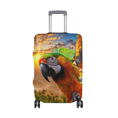 ALINLO Animal Budgie Parrot Bird Flying Luggage Cover Baggage Suitcase Travel Protector Fit para 18-32 Pulgadas, Multicolor (Multicolor) - sdv6464sdb896
