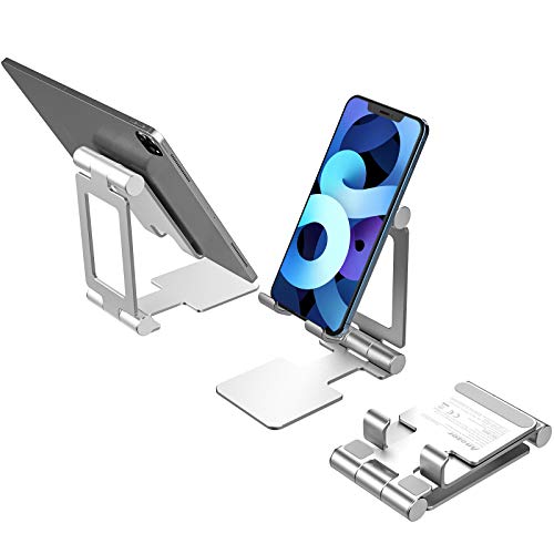 Anozer Soporte Plegable Tableta Movil, Soporte de Aluminio Ventilado Portátil Mesa para iPhone 11 Pro/XS MAX,iPad Air/Mini/Pro 10.5/ Pro 9.7,Samsung Galaxy Tab,Kindle,Switch,E-Reader,Huawei,Xiaomi