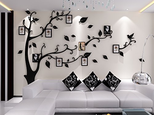 Asvert Vinilos Arbol con Hojas Negro Pegatinas de Pared 1.75 * 2.3 m Murales Pared 3D Decorativo Hogar Asvert Vinilos Arbol con Hojas Negro Pegatinas de Pared 1.75 * 2.3 m Murales Pared 3D Decorativo Hogar