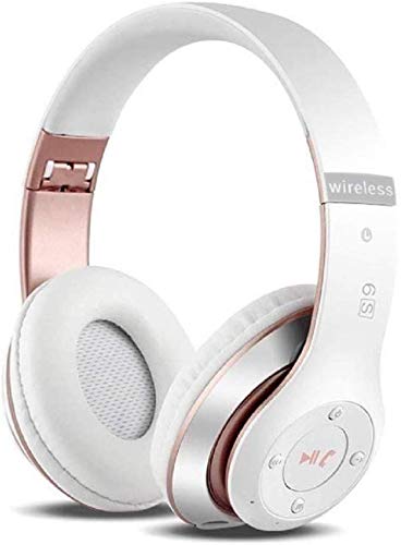 Auriculares In-ear inalámbricos 6S, auriculares estéreo plegables de alta fidelidad, micrófono integrado, Micro SD/TF, FM (para iPhone/Samsung/iPad/PC)