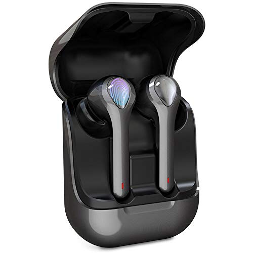 Auriculares Inalambricos, Bluetooth 5.0 HiFi Mini Estéreo In-Ear Earbuds Headphones Bluetooth con IPX7 Impermeable Y Micrófono Integrado 50h Reproducción para Deportivos, Running