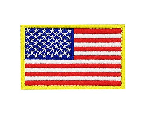 Bandera de Estados Unidos bordada parche de velcro táctico para mochilas gorras chalecos cascos airsoft, aplicación por costura