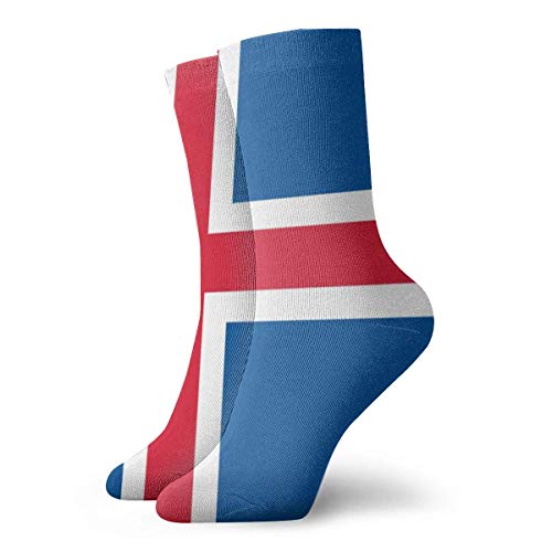 Bandera de Islandia Unisex Fun Cool 3D Print Colorful Athletic Sport Novelty Crew Tube Socks 30cm