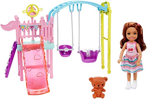 Barbie Chelsea Playset con Columpio y Accesorios, Juguete para niños de 3 años (Mattel FXG84)