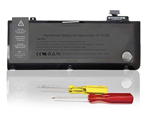 Batería de Repuesto de Li-Polymer 10.95 V 63.5 Wh A1322 para Apple Macbook Pro 13"A1322 A1278(Mediados de 2009, mediados de 2010, mediados de 2012, finales de 2011, principios de 2011 Versione) Batería de Repuesto de Li-Polymer 10.95 V 63.5 Wh A1322 para Apple Macbook Pro 13"A1322 A1278(Mediados de 2009, mediados de 2010, mediados de 2012, finales de 2011, principios de 2011 Versione)
