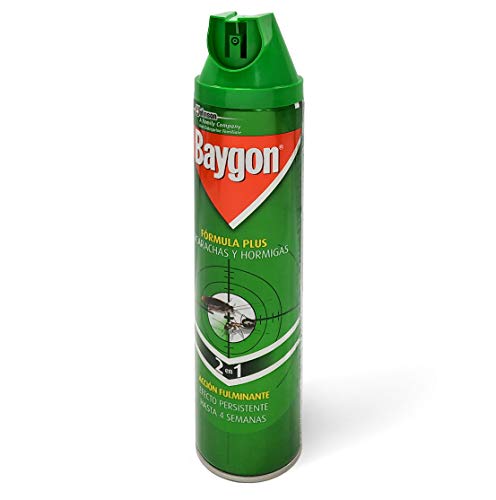 Baygon - Insecticida contra cucarachas y hormigas, Formula Plus, acción rápida y efecto duradero, 400ml