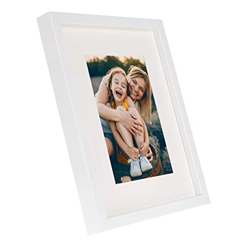 BD ART 20 x 25 cm Marco de Fotos con Paspartu 13 x 18 cm, Blanco BD ART 20 x 25 cm Marco de Fotos con Paspartu 13 x 18 cm, Blanco