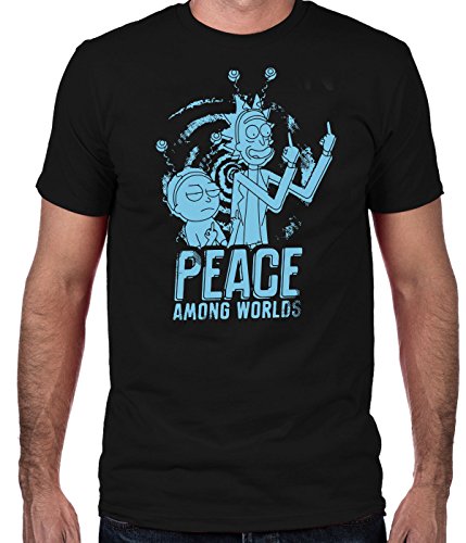 Bedford Screen Peace Among Worlds - Camiseta para hombre Negro Negro ( XXXXXL Bedford Screen Peace Among Worlds - Camiseta para hombre Negro Negro ( XXXXXL