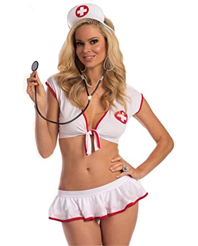 BeeMuse Trajes Colegiala Enfermera Picardias Disfraces Schoolgirl Lencería Vestido Cosplay Uniforme para Mujeres BeeMuse Trajes Colegiala Enfermera Picardias Disfraces Schoolgirl Lencería Vestido Cosplay Uniforme para Mujeres