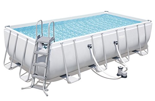 Bestway Power Steel Juego de Piscinas de Marco de Acero con Bomba de Filtro y Accesorios, rectangulares, 14812 litros, Gris, 549x274x122 cm Bestway Power Steel Juego de Piscinas de Marco de Acero con Bomba de Filtro y Accesorios, rectangulares, 14812 litros, Gris, 549x274x122 cm