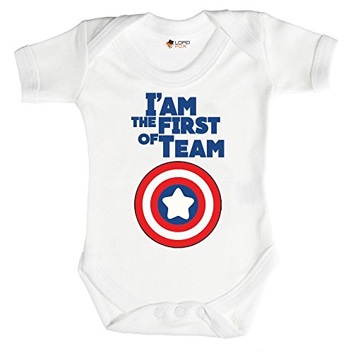 Body con escudo del Capitán América y mensaje para bebés, todas las tallas Talla:12-18 meses