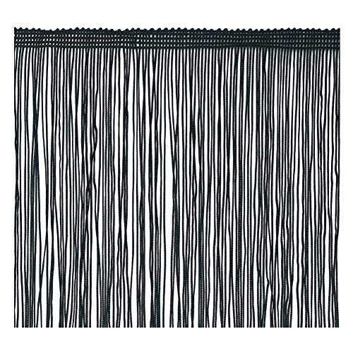 Borla con flecos 20 cm de ancho 2 yardas de largo para accesorios de ropa Vestido de novia latino Decoración de bricolaje (Negro)