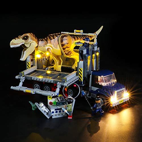 BRIKSMAX Kit de Iluminación Led para Lego Jurassic World Transporte del T Rex,Compatible con Ladrillos de Construcción Lego Modelo 75933, Juego de Legos no Incluido