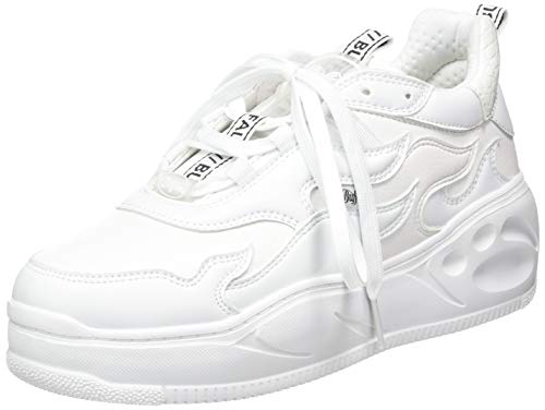 BUFFALO Flat XTR, Zapatillas Mujer, White, 39 EU