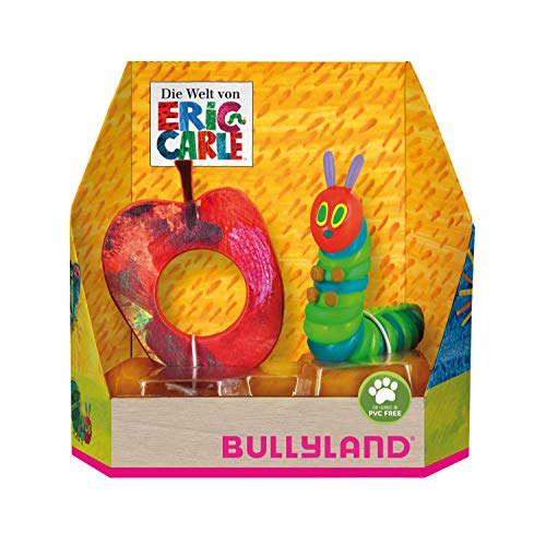 Bullyland 41526 – Figura de Oruga Nimmersatt de pie, Aprox. 7,5 cm de Altura, Pintada a Mano, sin PVC, Regalo Ideal para niños y niñas para Jugar de fantasía