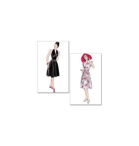 BUTTERICK B5209 - Patrón de Costura para Confeccionar Vestido Retro de Mujer (2 Modelos Diferentes) [en inglés y alemán]