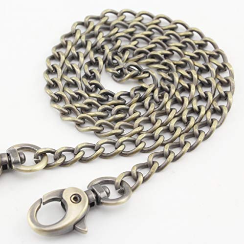 Cadena de hierro de metal, correa de cadena para bolso de mano,bolso de mano y monedero cadena de reemplazo, 60 cm Anti bronce. K17