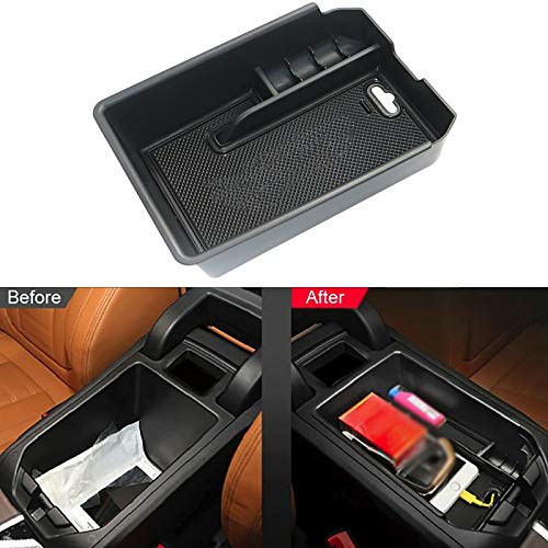 Caja de almacenamiento para consola central de coche, compatible con X3 G01 X4 G02 2018 2019, accesorios para el coche, interior de guantera, reposabrazos organizador, soporte automático
