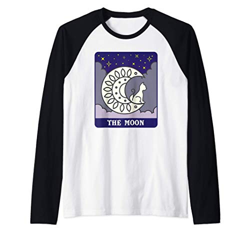Camisa celestial Camisa de luna Mujer Traje de Tarot Witchy Camiseta Manga Raglan