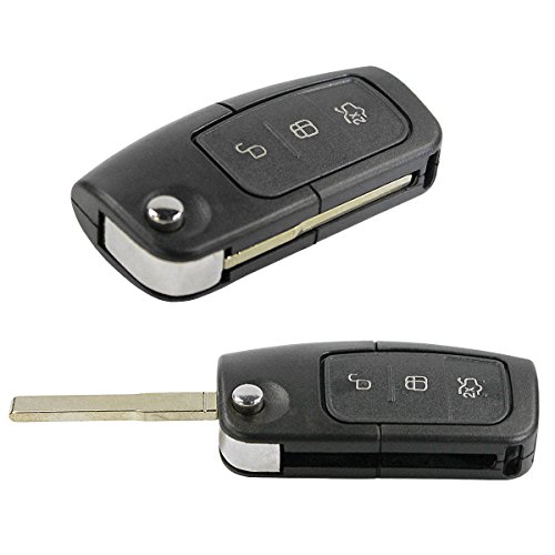 Carcasa Llave Carcasa Mando a distancia 3 teclas y hoja Ford Focus Mondeo Fiesta Fusion KA Kuga S-Max C-Max chiavit rodillos concha llaves Coche Repuesto Logo sin electrónica y Transponder Carcasa Llave Carcasa Mando a distancia 3 teclas y hoja Ford Focus Mondeo Fiesta Fusion KA Kuga S-Max C-Max chiavit rodillos concha llaves Coche Repuesto Logo sin electrónica y Transponder
