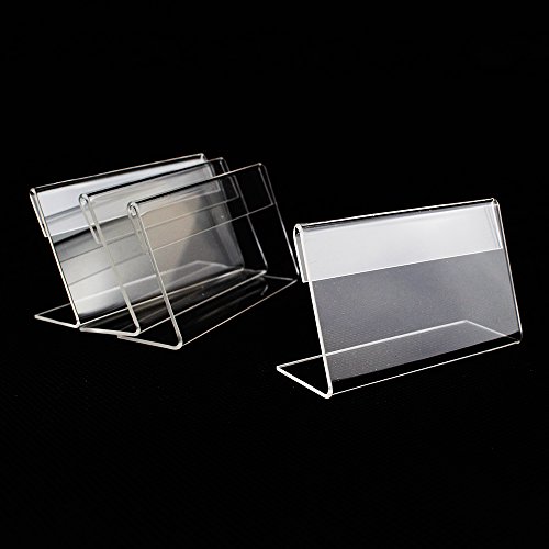 Caso del soporte de la etiqueta de la etiqueta de la etiqueta de la tarjeta del precio del sostenedor de la exhibición de la muestra de Earlywish 50pcs los 7cm los x 4cm Caso del soporte de la etiqueta de la etiqueta de la etiqueta de la tarjeta del precio del sostenedor de la exhibición de la muestra de Earlywish 50pcs los 7cm los x 4cm