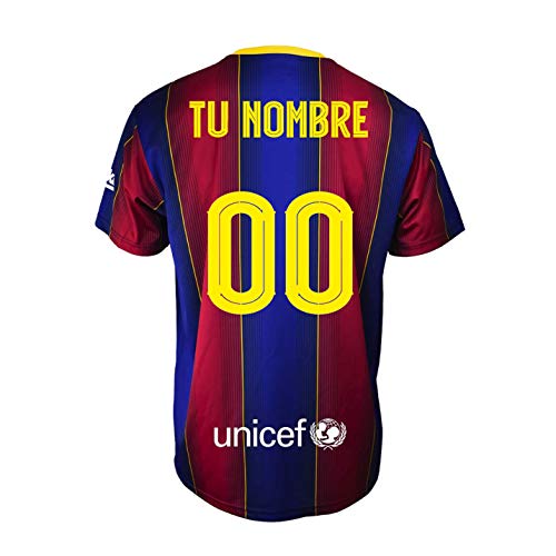 Champion's City Kit - Personalizable - Camiseta y Pantalón Infantil Primera Equipación - FC Barcelona - Réplica Autorizada - Temporada 2020/2021