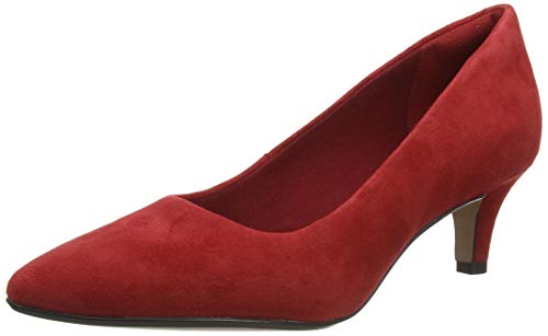 Clarks Linvale Jerica, Zapatos de Vestir par Uniforme Mujer, Rojo Cereza, 40 EU