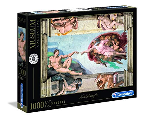 Clementoni- Michelangelo-Creazione dell'uomo Puzzle, 1000 Piezas, Multicolor (39496.8)