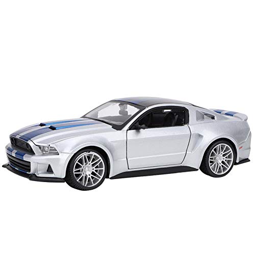 Coche en miniatura, aleación de zinc, seguro y ambiental, 1:24 modelo de coche de carreras de aleación en miniatura para Ford Mustang GT colección de juguetes y regalos decoración para el hogar, la of