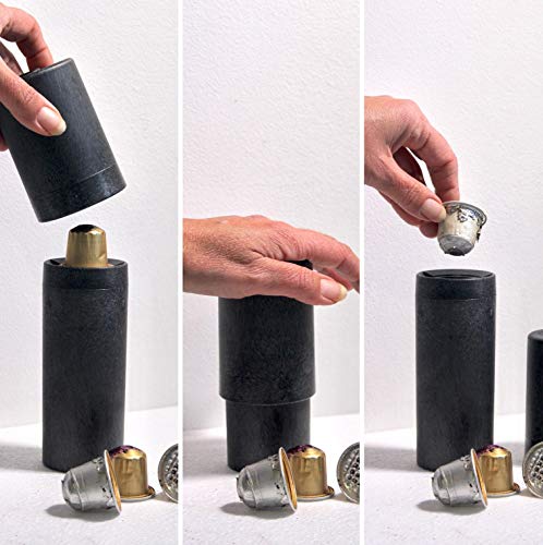 Coffee out - Utensilio domestico para el Vaciado y Reciclado de Las capsulas de Cafe de Aluminio, compatibles con NESPRESSO*. Coffee out - Utensilio domestico para el Vaciado y Reciclado de Las capsulas de Cafe de Aluminio, compatibles con NESPRESSO*.