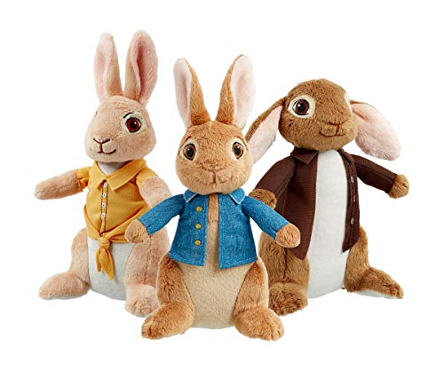 Colección de Peluches Peter Rabbit: Peter (23 cm), Benjamin (18 cm) y Mopsy (23 cm) (3 Piezas)