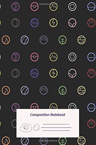 Composition Notebook: Pokemon Modern Elements Composition Notebook for Journaling, Note Taking in schools