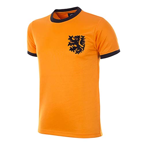 Copa Camiseta de fútbol Retro para Hombre, Mundo de Holanda 1978, Cuello Redondo, Hombre, Camiseta de Cuello Redondo Retro de fútbol, 182, Naranja, M