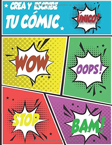 Crea y escribe tu cómic: Plantillas de cómics en blanco | Crea tu Cómic | Cuaderno de dibujo para adultos, adolescentes y niños