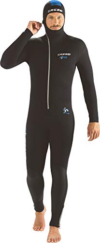 Cressi Diver Man Monopiece Wetsuit Traje de Buceo de Una Pieza, 5 mm, Hombres, Negro/Azul, XL/5