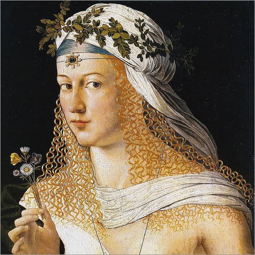 Cuadro de PVC 70 x 70 cm: Portrait of Lucrezia Borgia de Bartolomeo Veneto